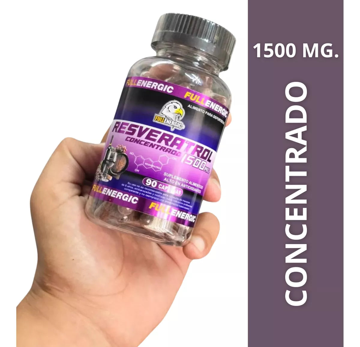 RESVERATROL CONCENTRADO 1500 mg- 90 CÁPSULAS - Vivafit