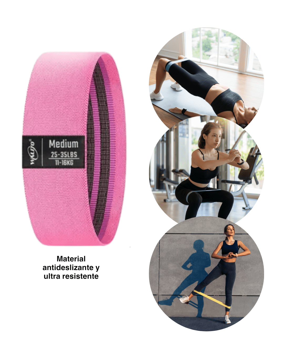 BANDAS ELASTICAS PARA PIERNAS Y GLUTEOS - Vivafit