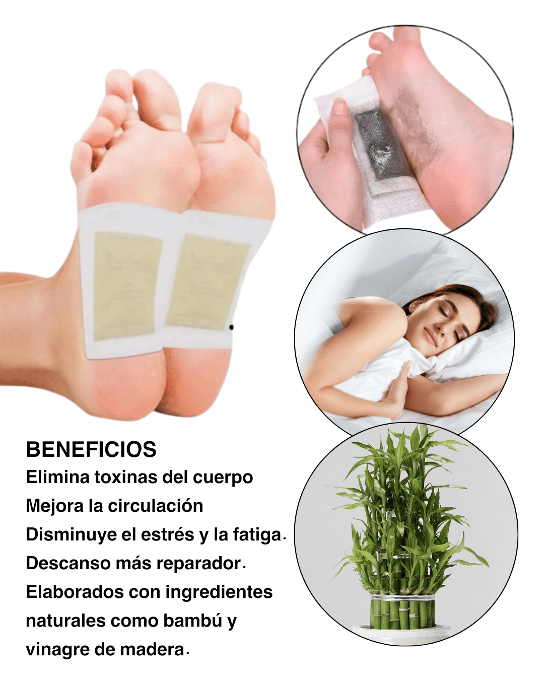 PARCHES KINOKI DESINTOXICANTE 10UND 100% NATURAL - Vivafit